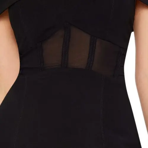 Vestido negro corset off shoulder — imagen 4
